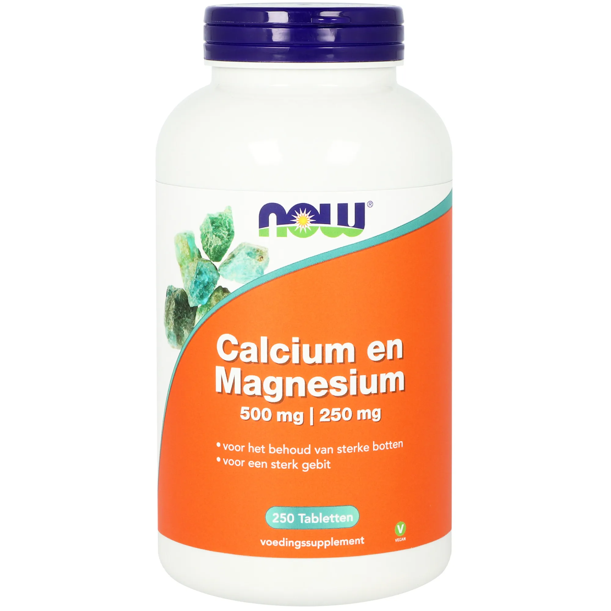 Now Calcium 500 mg en Magnesium 250mg (250 tabletten)