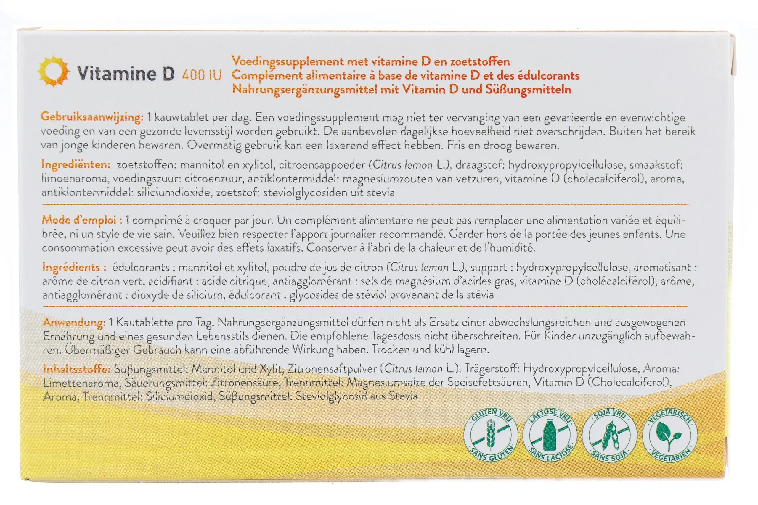 Metagenics Vitamine D 400Iu Limoen (168 kauwtabletten) - image 2