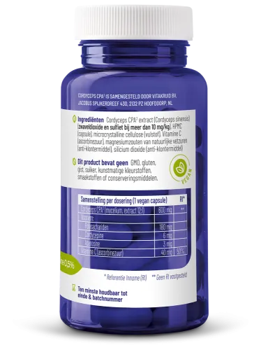 Vitakruid Cordyceps CPA3 Mycelium Extract 12:1 (60 vega capsules) - image 2