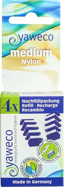 Yaweco Navul-Borstelkoppen Nylon, Medium (4 stuks)