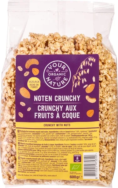 Your Organic Nature Muesli Crunchy Noten (600 gr)