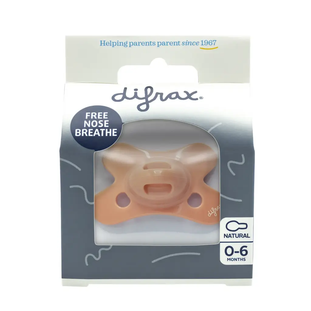 Difrax Fopspeen Natural 0-6 maand Peachy (1 stuk)