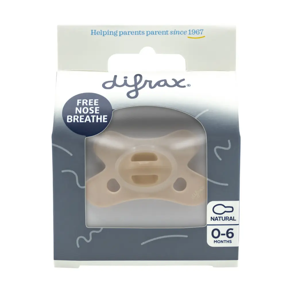 Difrax Fopspeen Natural 0-6 maand Siliconen Earth (1 stuk)