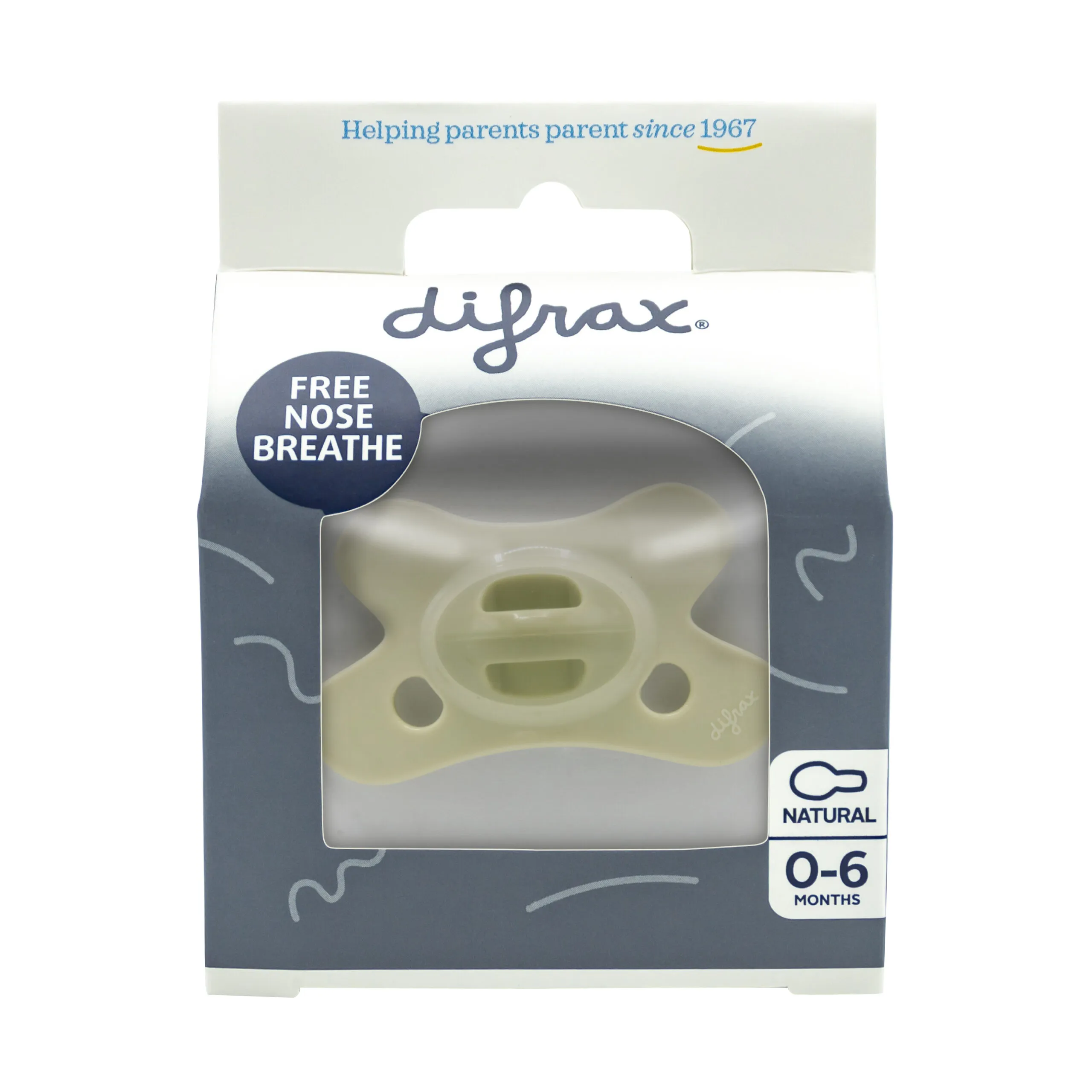 Difrax Fopspeen Natural 0-6 maand Siliconen Lime (1 stuk)