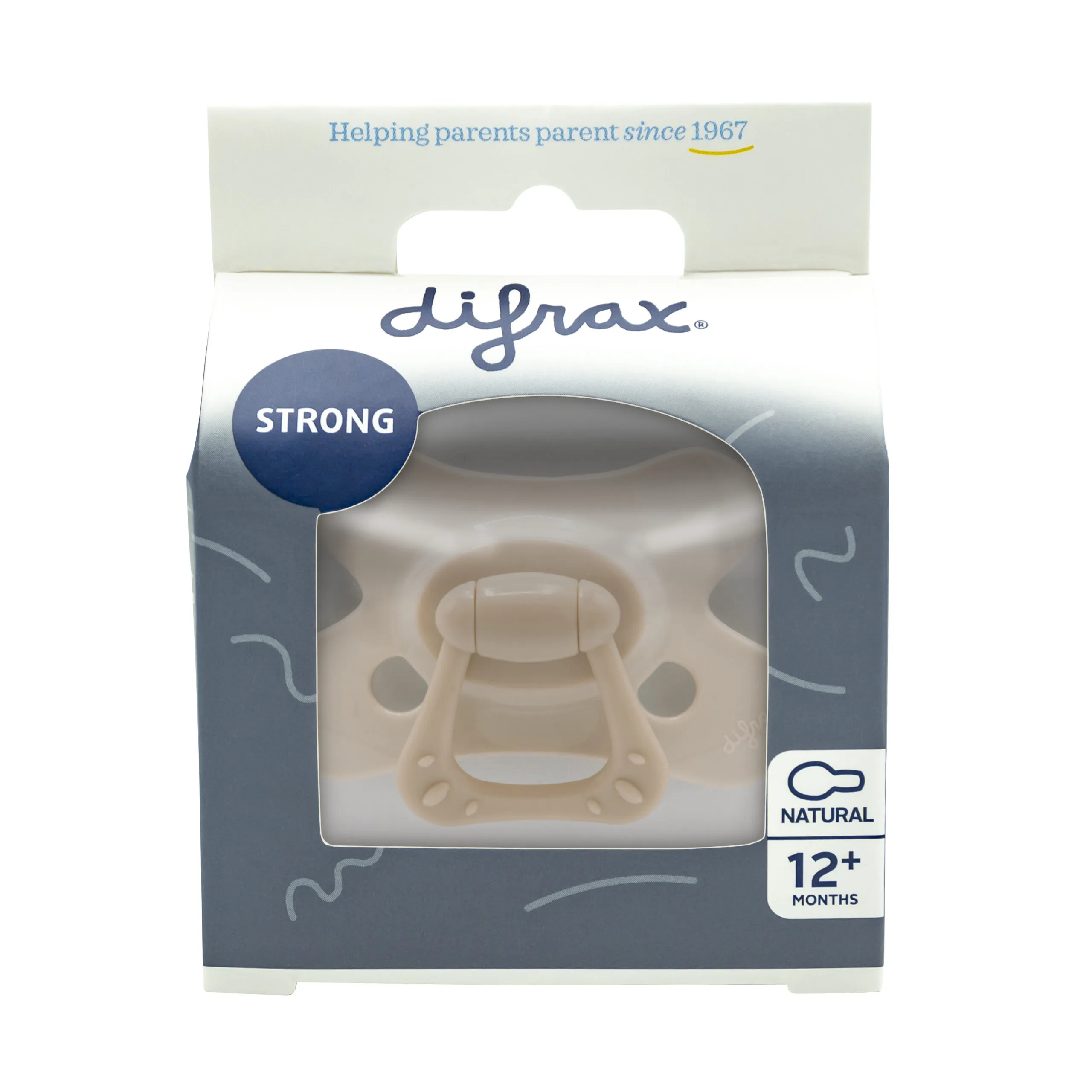 Difrax Fopspeen Natural 12 maand Siliconen Earth (1 stuk)