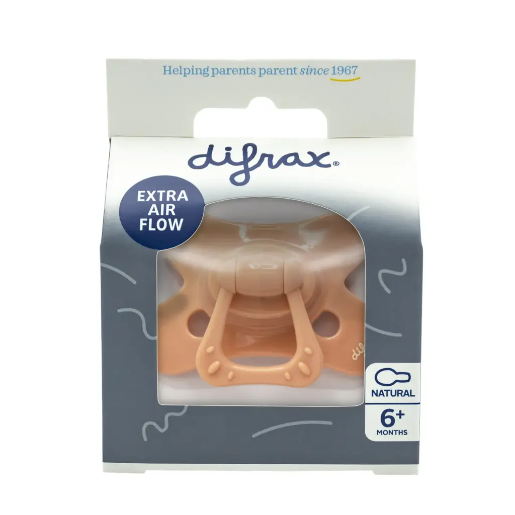 Difrax Fopspeen Natural 6 maand Peachy (1 stuk)