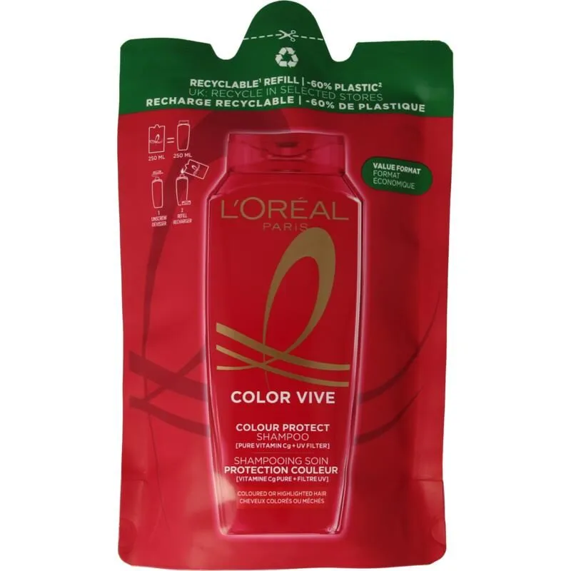 L'Oréal Paris Elvive Refill Color Vive Shampoo Navulling (250 ml)