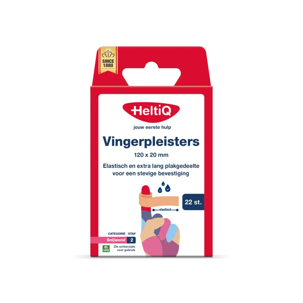 Heltiq Vingerpleisters 120 X 20Mm (22 stuks)