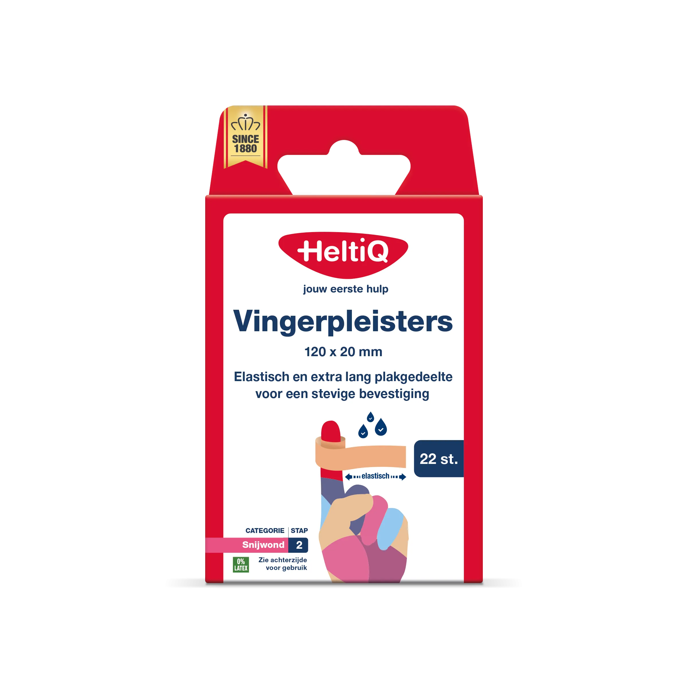 Heltiq Vingerpleisters 120 X 20Mm (22 stuks)