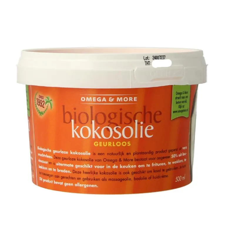Omega & More Kokosolie Geurloos Bio (500 ml)