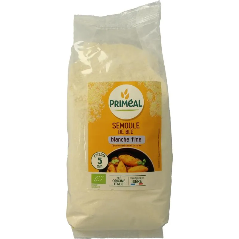 Priméal Griesmeel Witte Tarwe Fijn Bio (500 gr)