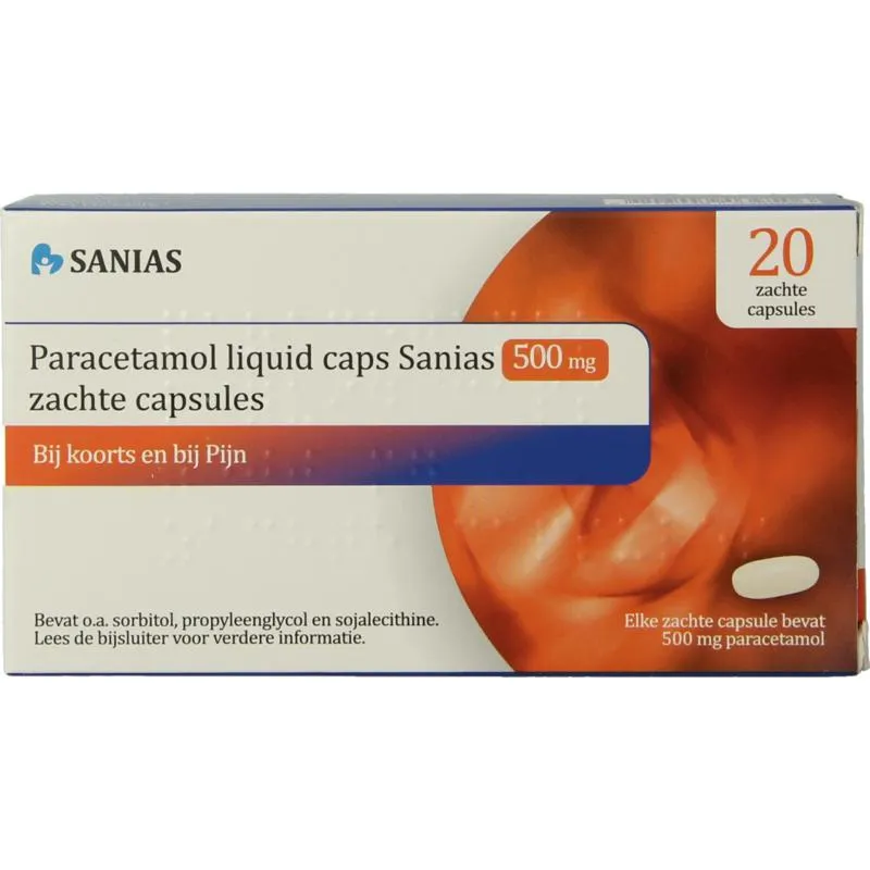 Sanias Paracetamol 500Mg Liquid (20 capsules)