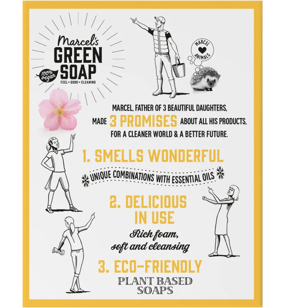 Marcel's Green Soap Handzeep Bar Vanille & Cherry Blossom (90 gr)