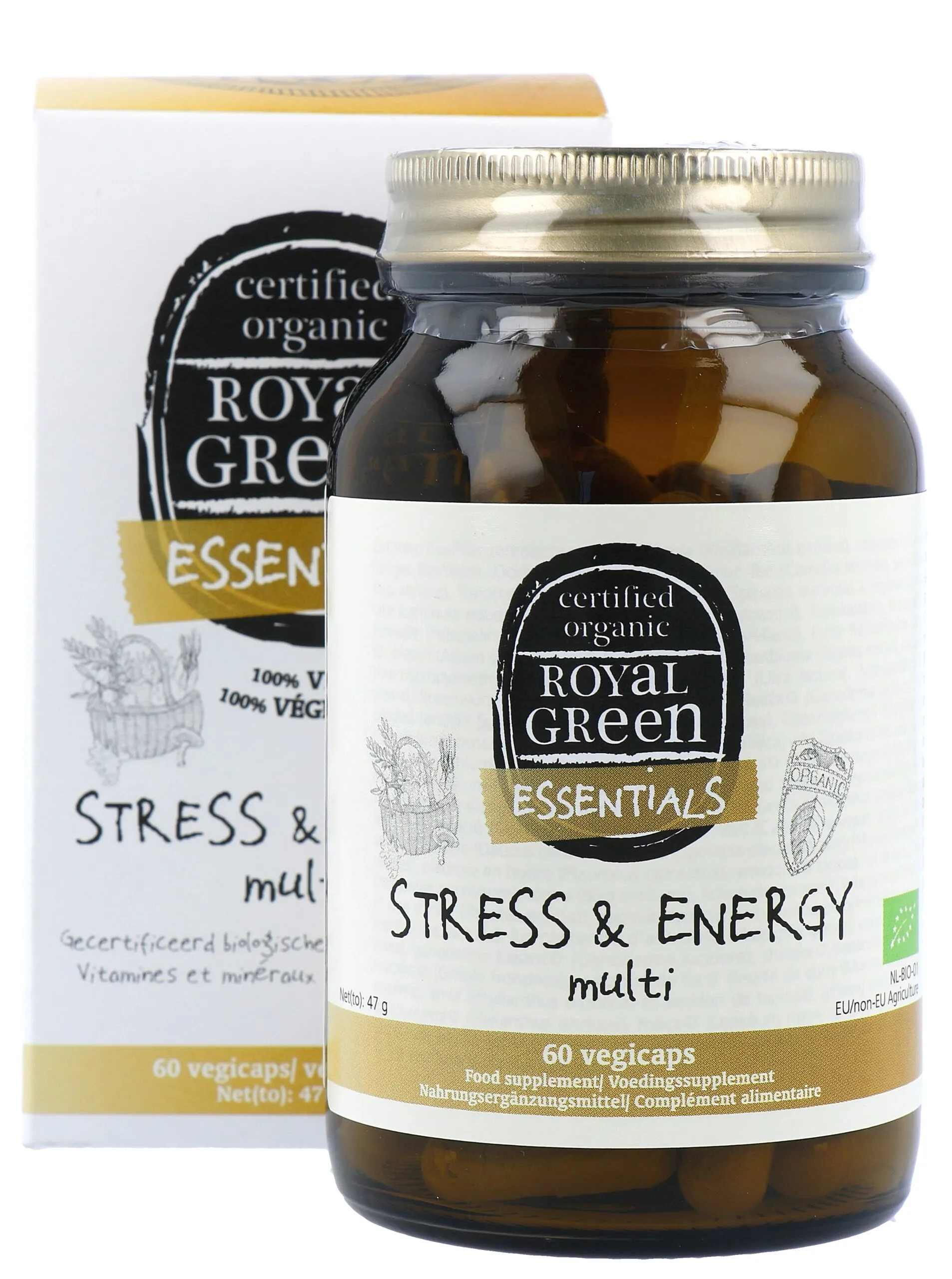 Royal Green Stress en Energy Multi Bio (60 vega capsules)