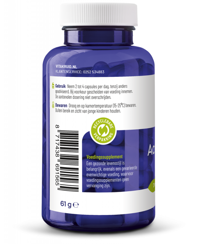 Vitakruid Acetyl-L-Carnitine 500 mg (90 vega capsules)