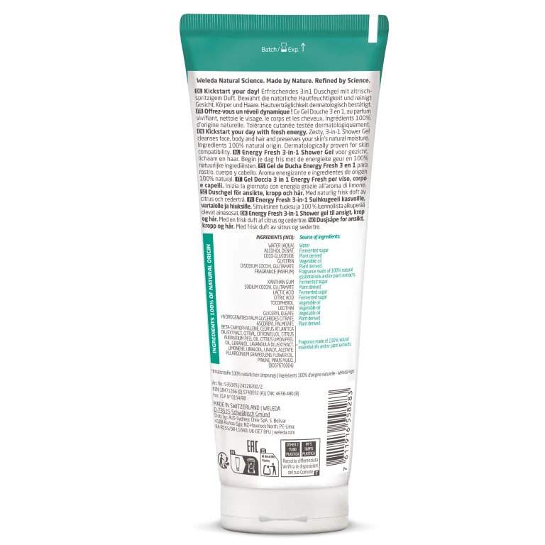 WELEDA Men energy fresh douchegel 2 in 1 (200 ml)