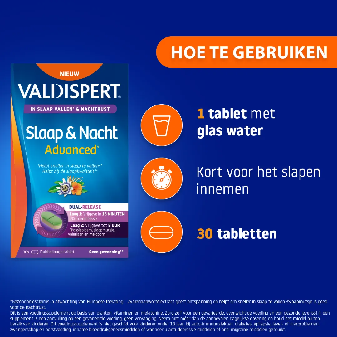 Valdispert Slaap & Nacht Advanced (30 Tabletten) - image 4