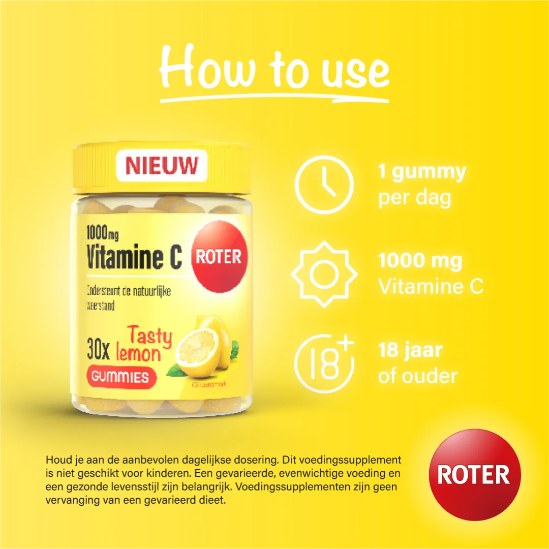 Roter Vitamine C 1000mg Tasty Lemon (30 gummies) - image 5