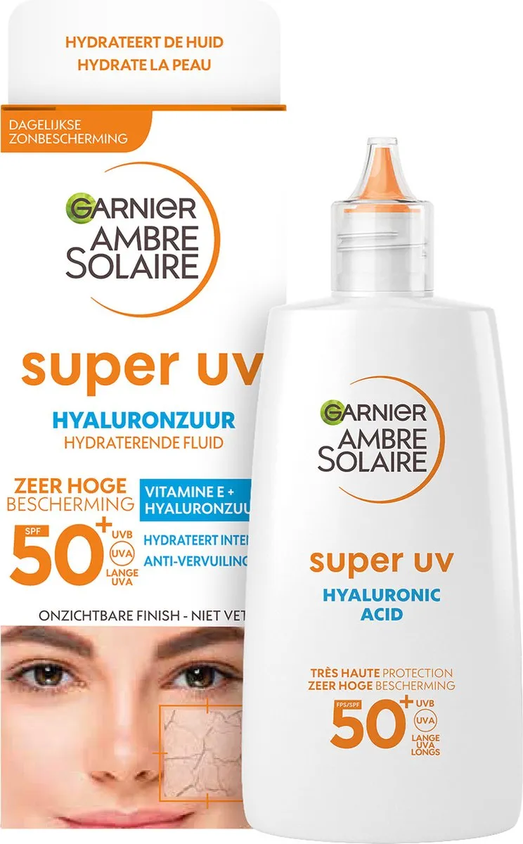 Garnier Ambre Solaire Fluid Hyaluronzuur Super Uv SPF 50+ (40 ml)
