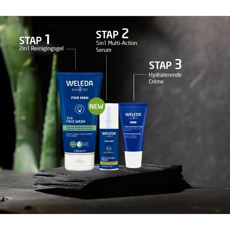WELEDA Men 2 in1 reinigingsgel gezicht en baard (100 ml) - image 2