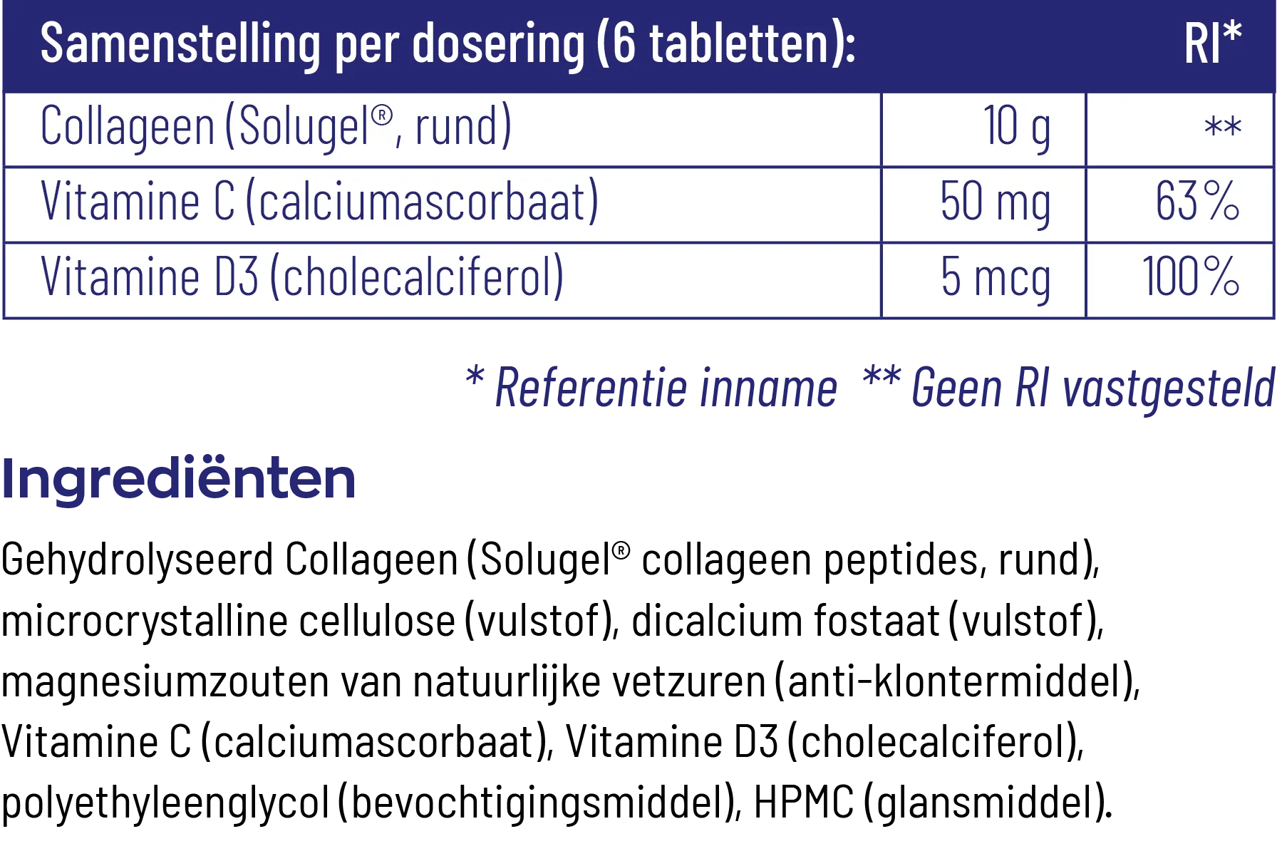 Vitakruid Collageen Solugel® tabletten met Vitamine C & D (150 tabletten) - image 3