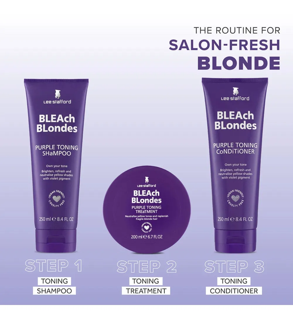 Lee Stafford Bleach Blondes Purple Toning Mask (200 ml) - image 4