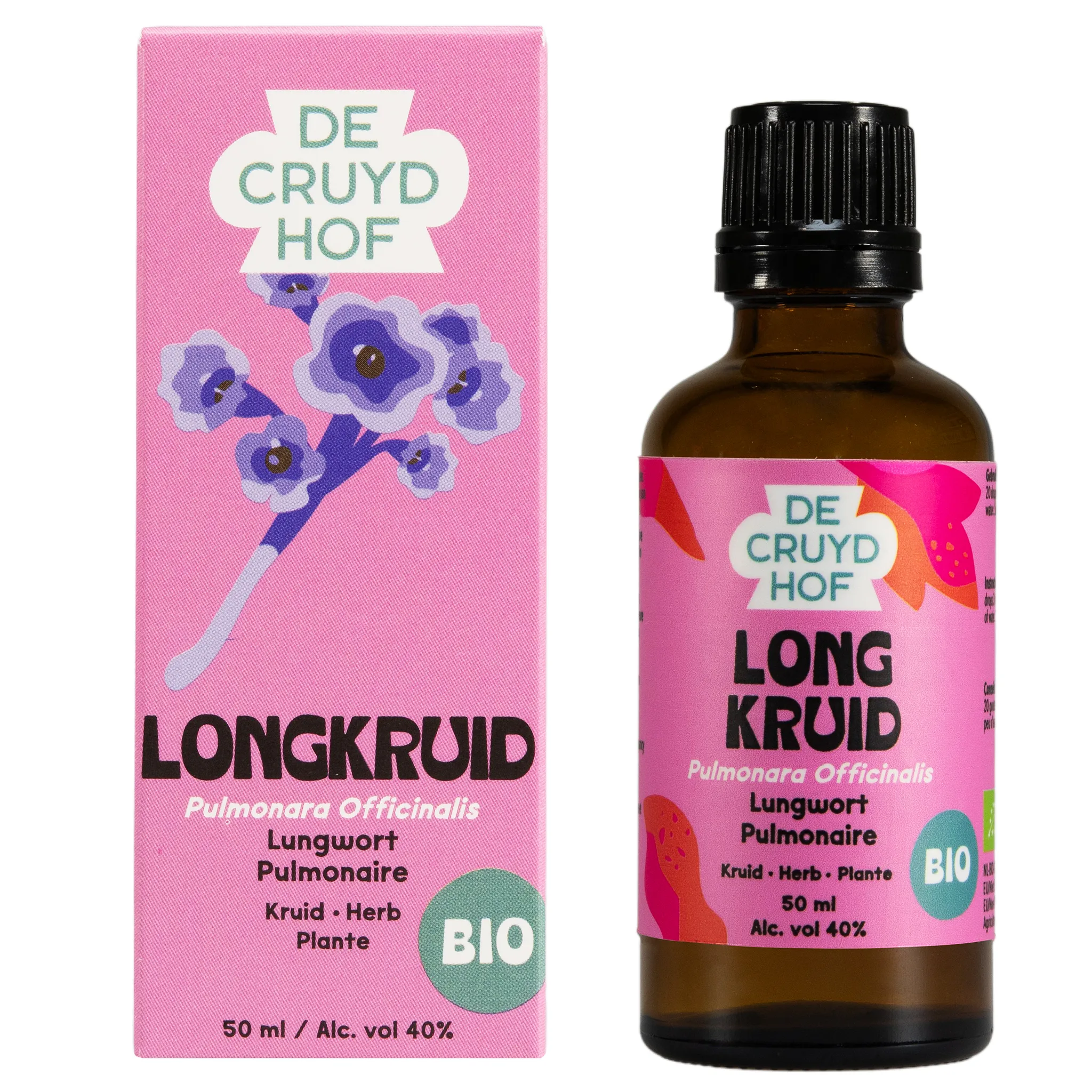De Cruydhof Pulmonaria off herb / longkruid tinctuur bio (50 ml)
