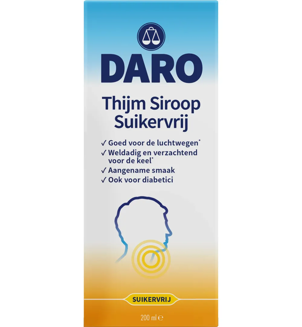 Daro Thijmsiroop Suikervrij (200 ml)