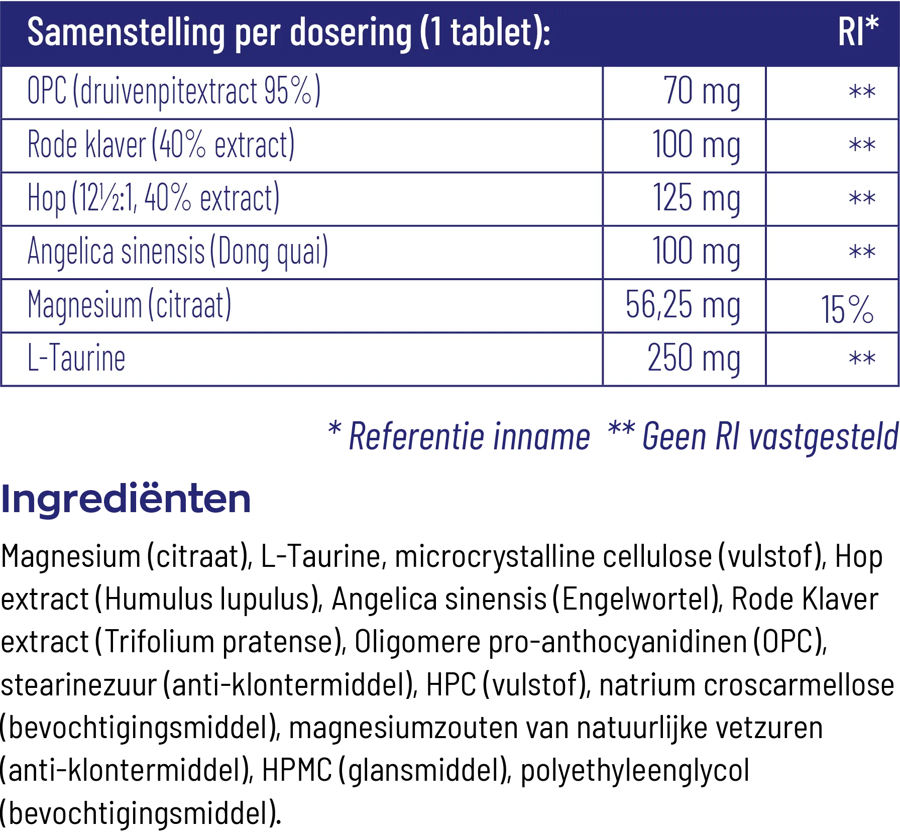 Vitakruid Feminosan Overgang Complex Rode Klaver & Hop (90 tabletten) - image 3