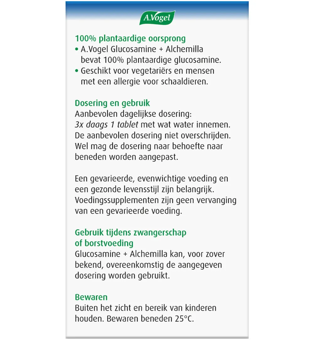 A.Vogel Alchemilla glucosamine (90 tabletten) - image 2