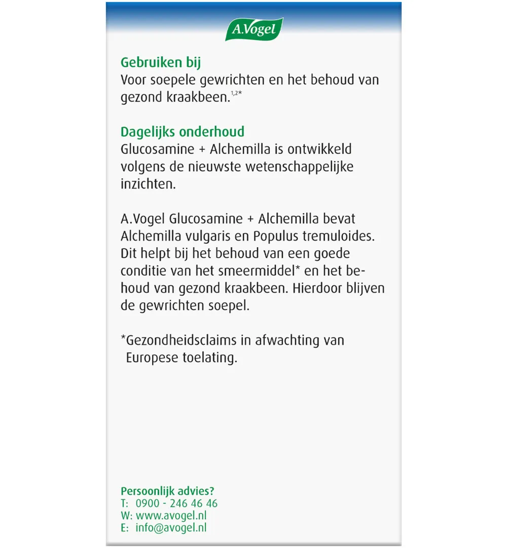 A.Vogel Alchemilla glucosamine (90 tabletten) - image 3