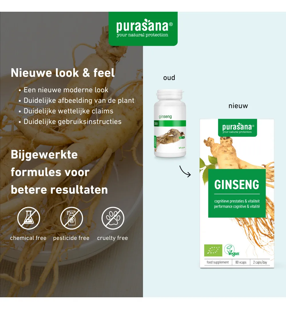 Purasana Ginseng Vegan Bio (80 vega capsules) - image 7