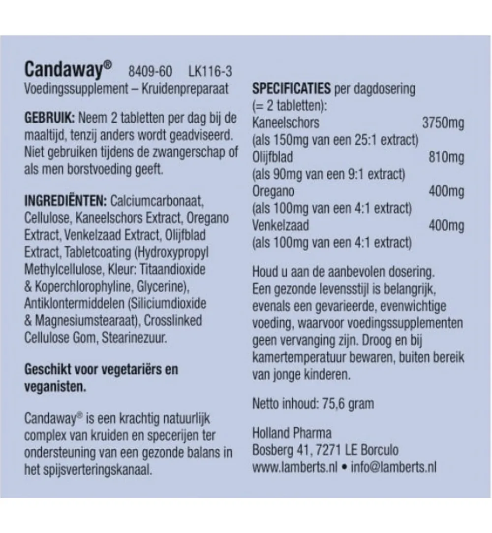 Lamberts Candaway (60 tabletten)