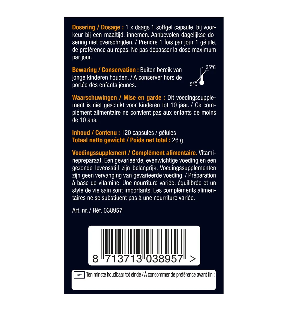 Lucovitaal Vitamine D3 25mcg (120 capsules) - image 6