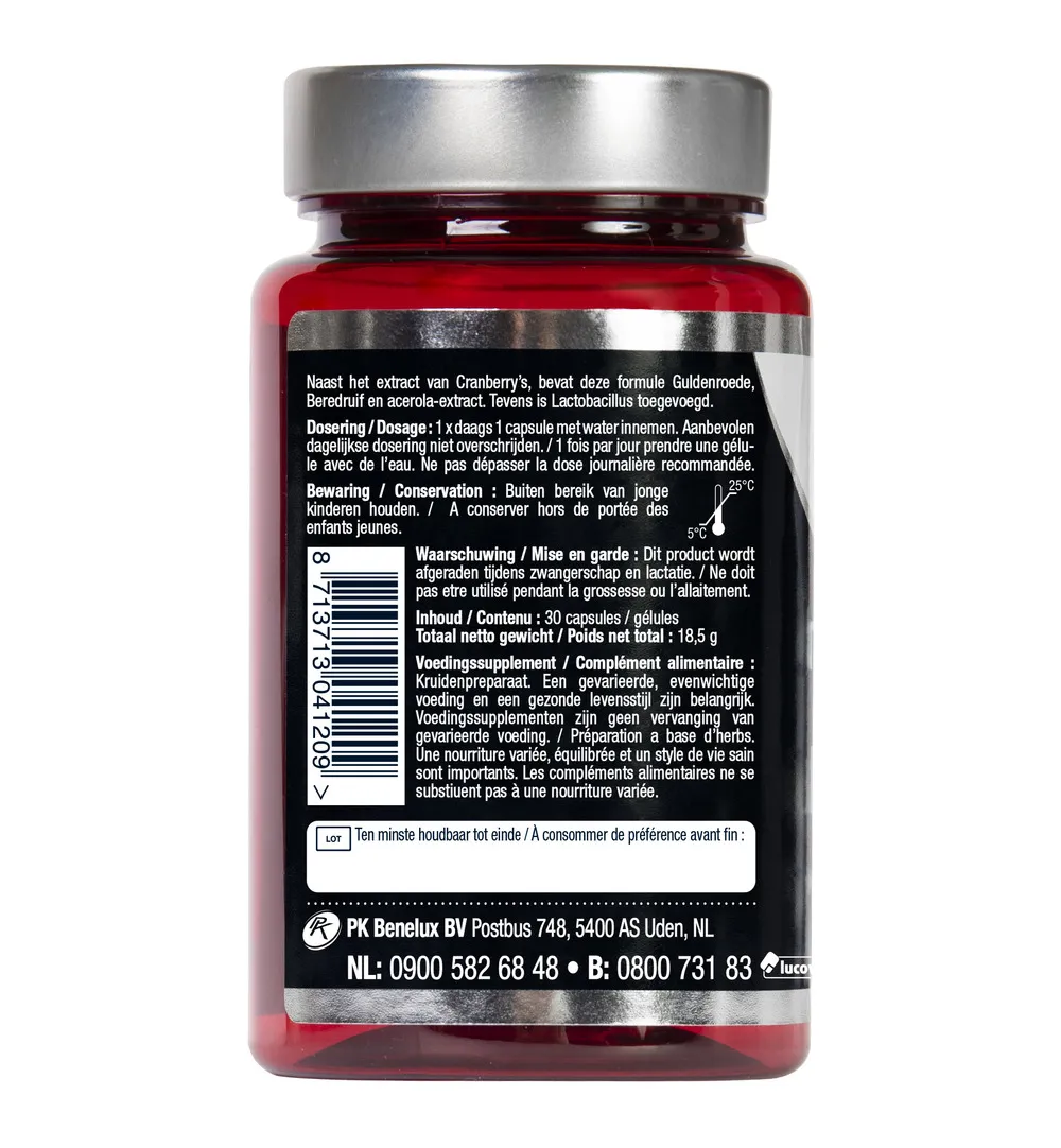 Lucovitaal Cranberry X-tra Lactobacillus (30 capsules) - image 3