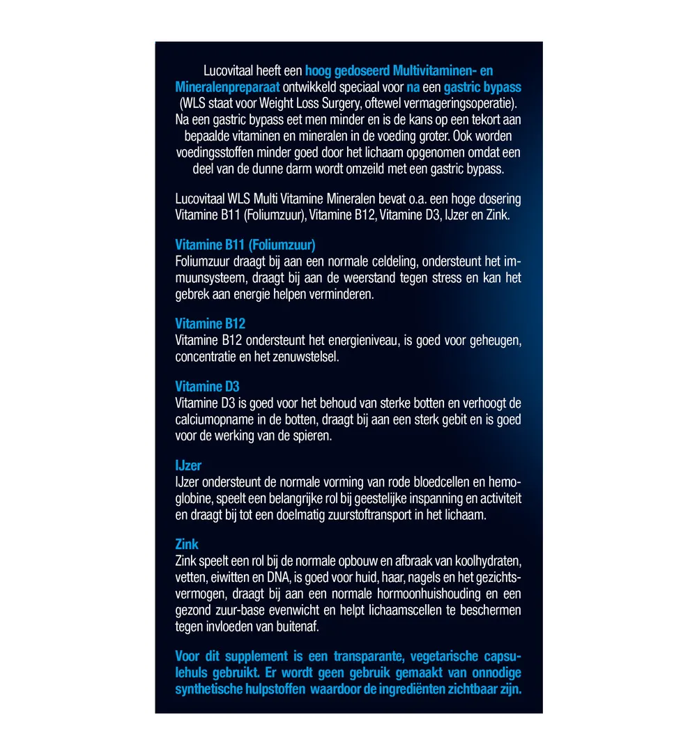 Lucovitaal WLS Multi Vitamine Mineralen (30 capsules) - image 5