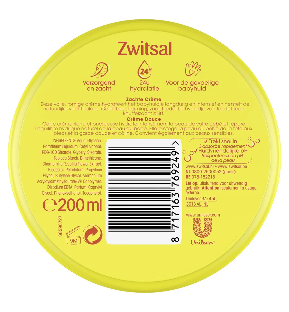 Zwitsal Zachte creme pot (200 ml) - image 2