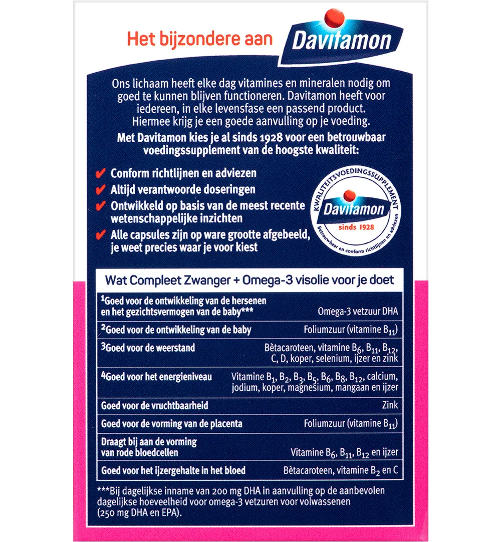 Davitamon Compleet Zwanger Plus Visolie (60 capsules) - image 3