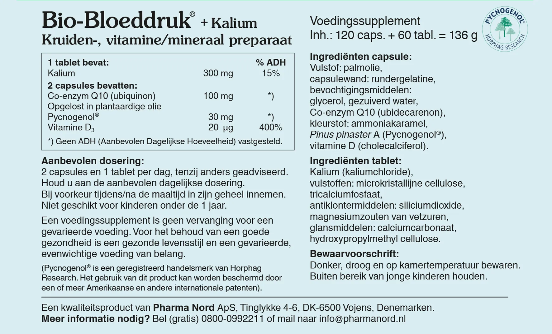 Pharma Nord Bio Bloeddruk & Kalium (120 capsules + 60 tabletten) (180 stuks)