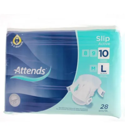 Attends Slip Active 10 Maat L (28 stuks)