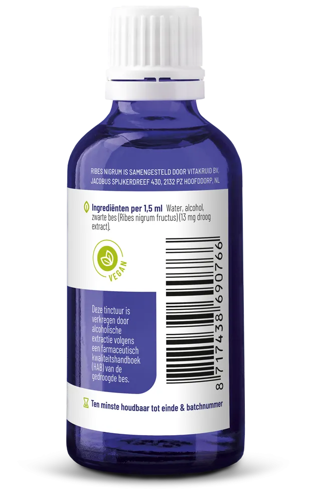 Vitakruid Ribes Nigrum Zwarte Bes Tinctuur 1:10 (50 ml)