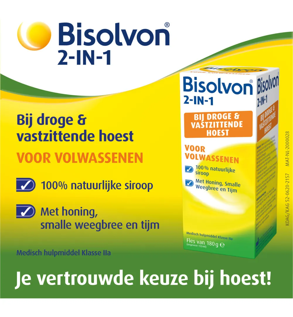 Bisolvon Drank 2-in-1 volwassenen (133 ml)