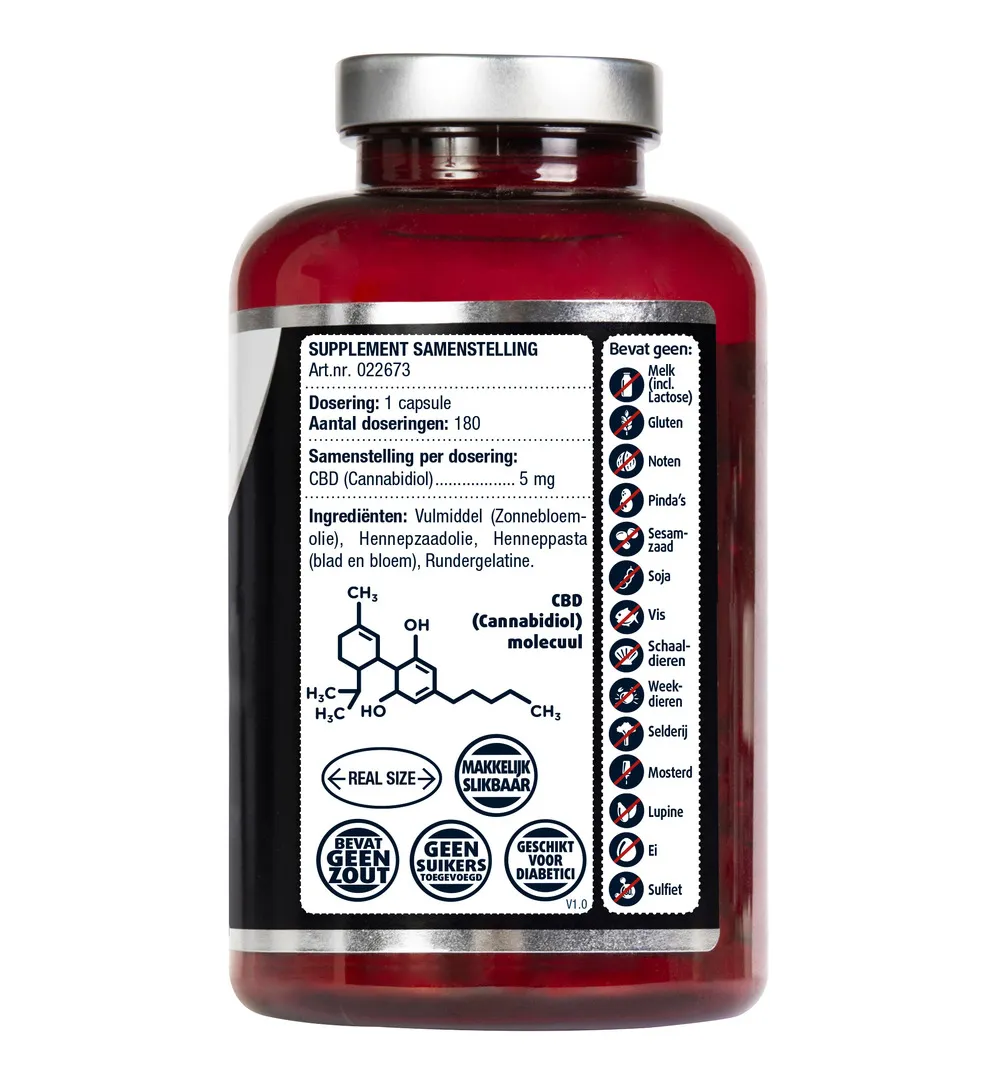 Lucovitaal CBD 5mg (180 capsules)