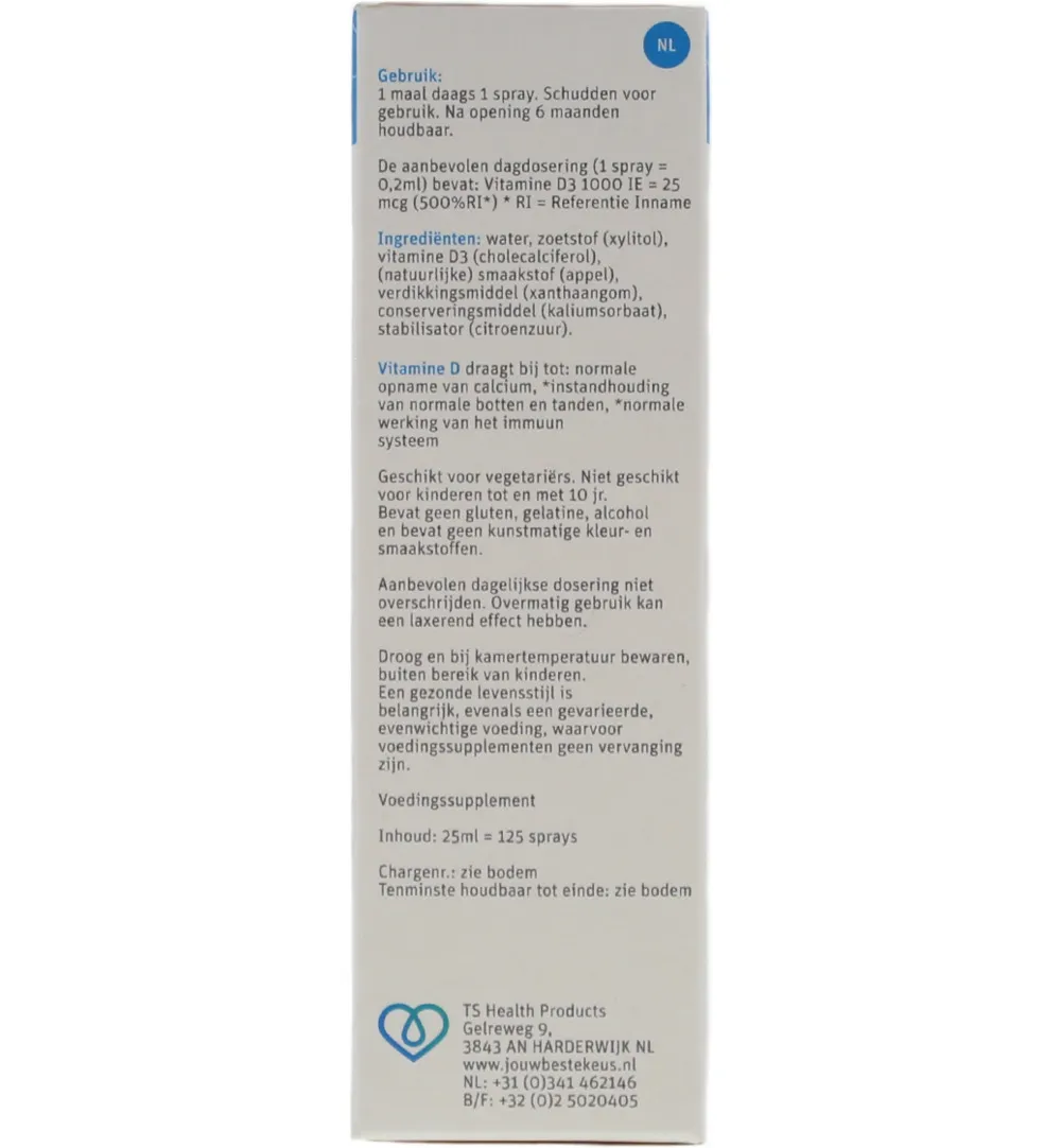 TS Choice Vitaminespray vitamine D 1000 (25 ml) - image 3