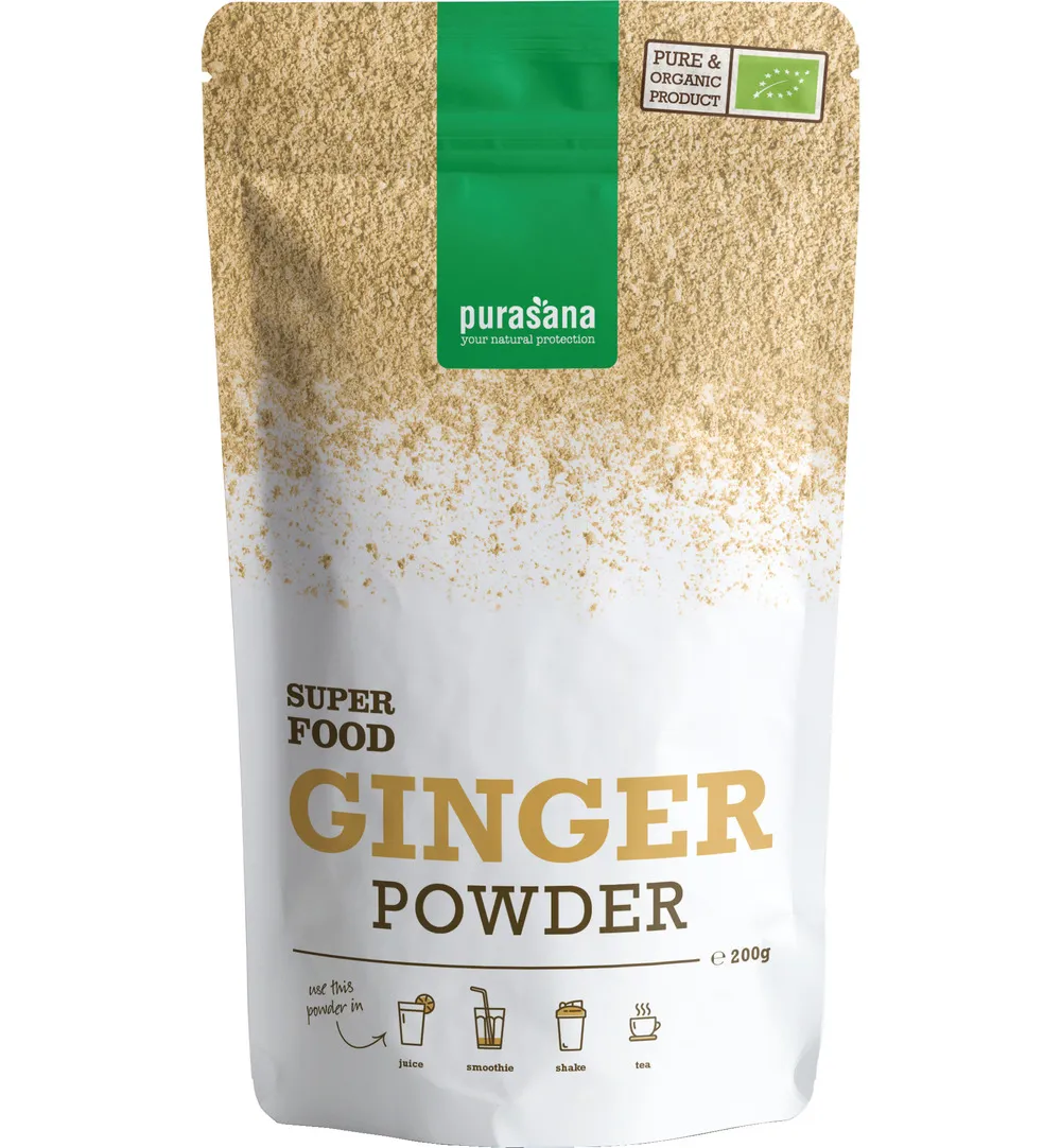 Purasana Gember Poeder - Vegan Bio (200 gr)