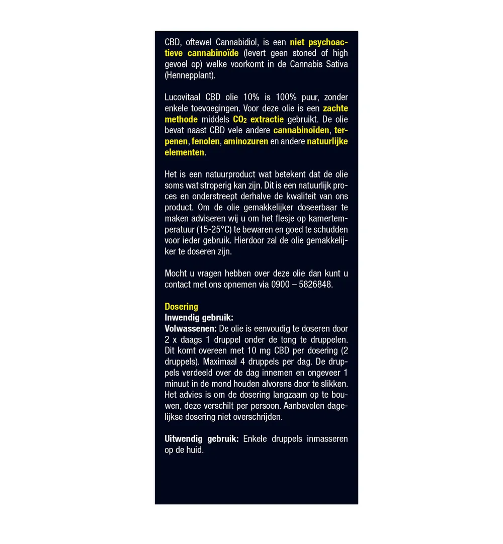 Lucovitaal CBD Olie 10% (5 ml) - image 5