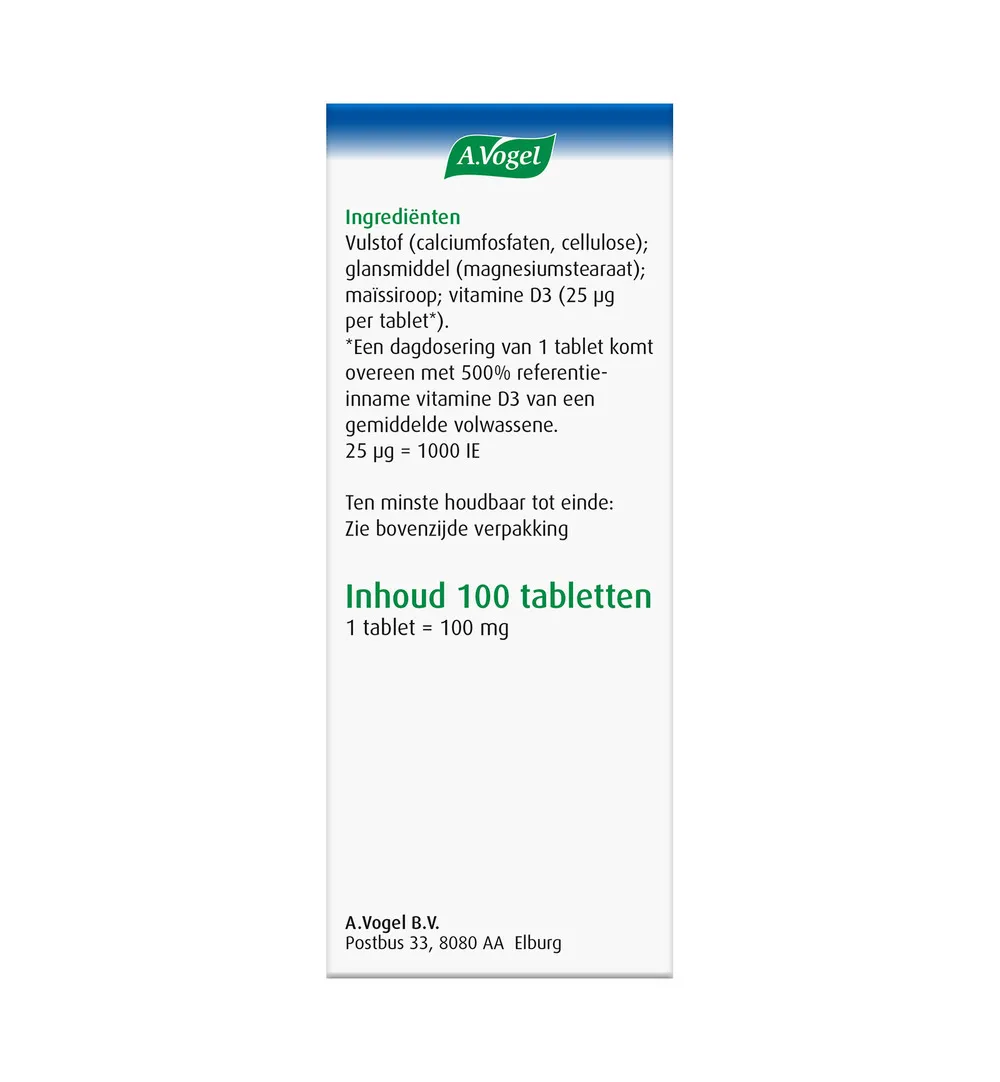A.Vogel Vitamine D3 25ug (100 tabletten) - image 4