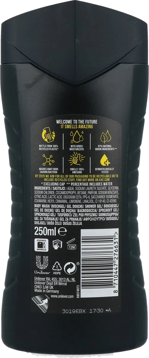 Axe Showergel Collision Leather (250 ml)