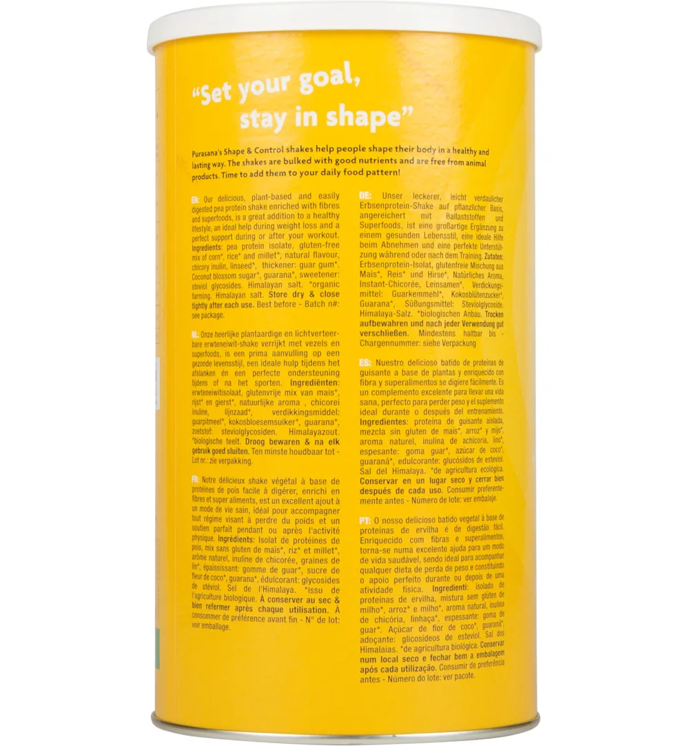 Purasana Shape & Control Proteine Shake Vanilla Vegan (350 gr)