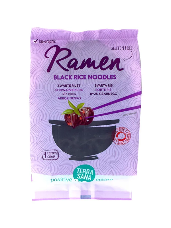 TerraSana Ramen zwarte rijst bio (280 gr)